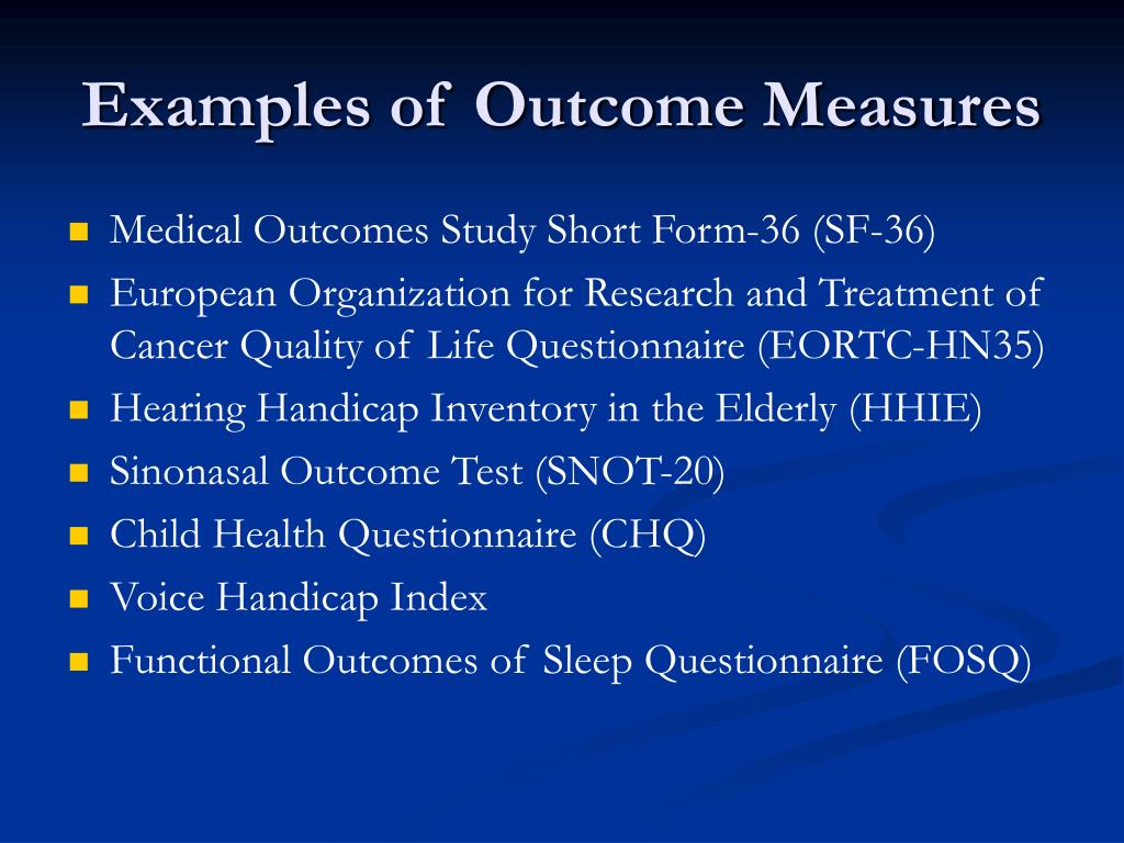 research outcome definition