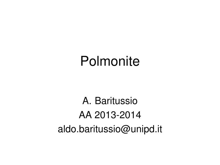 polmonite n.