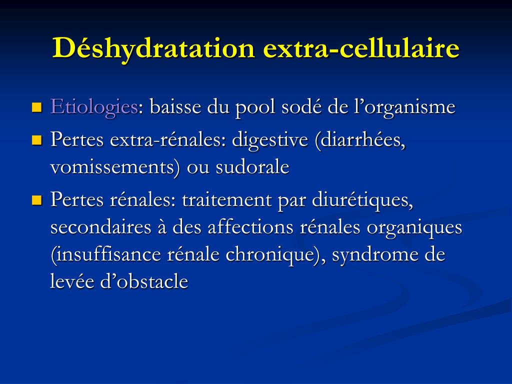 PPT Prévention et prise en charge de la déshydratation de la personne — free download
