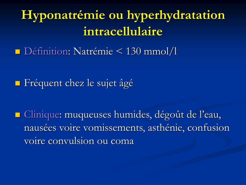 PPT Prévention et prise en charge de la déshydratation de la personne — free download