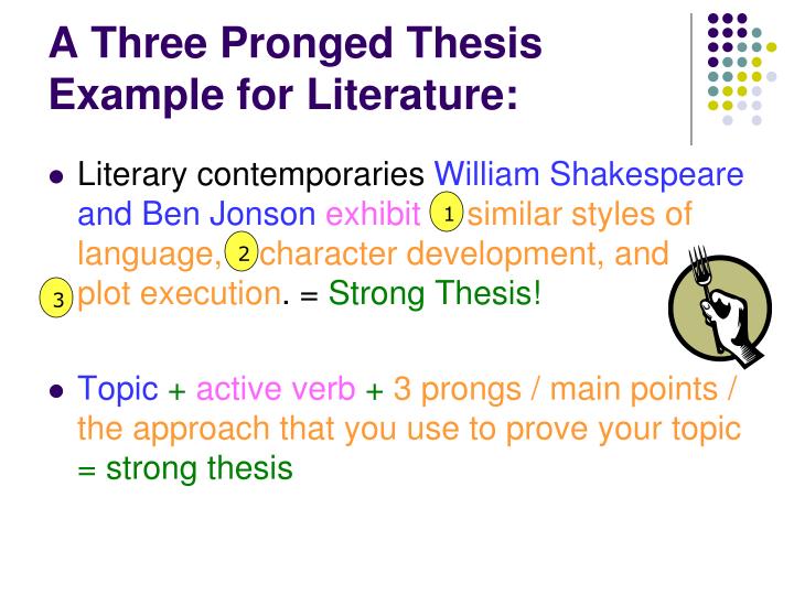 three pronged thesis example