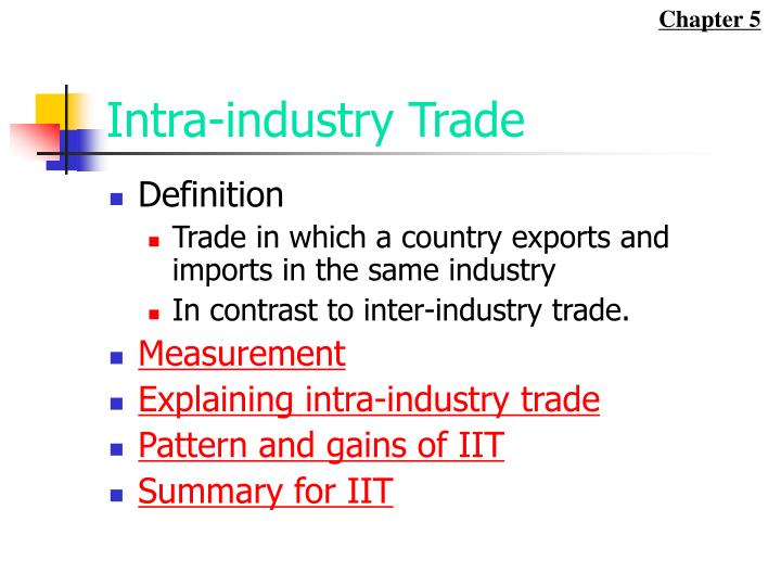 intra industry trade