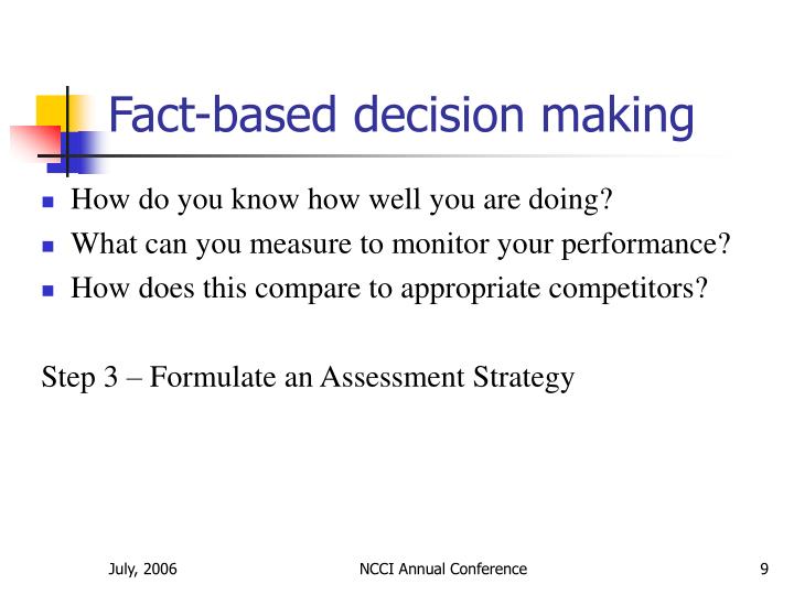 Fact Based Decision Making Model – QKOWRC