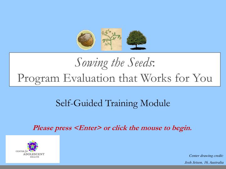 sowing the seeds program evaluation that works for you n.