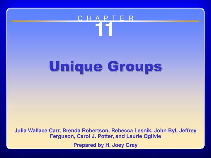 chapter 11 unique groups n.