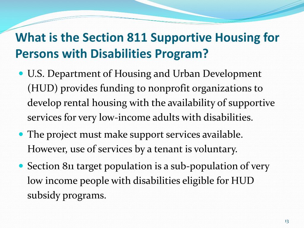 PPT HUD Section 811 Reform Update Federal Funding for Permanent