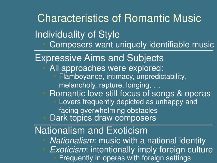 romantic period of music essay Relationship analysis of the baroque and romantic art movements essay relationship analysis of the baroque many of the music compositions from this period. romantic period of music essay Relationship analysis of the baroque and romantic art movements essay relationship analysis of the baroque many of the music compositions from this period.