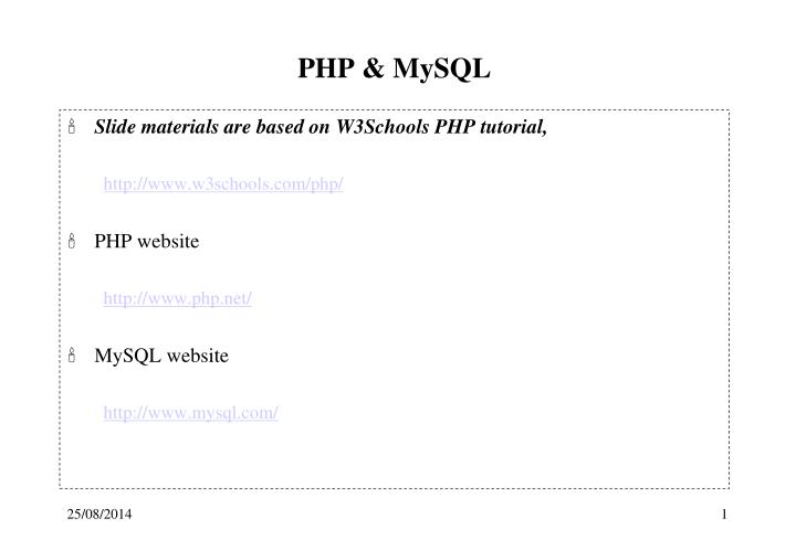 PPT - PHP & MySQL PowerPoint Presentation, free download - ID:3556037