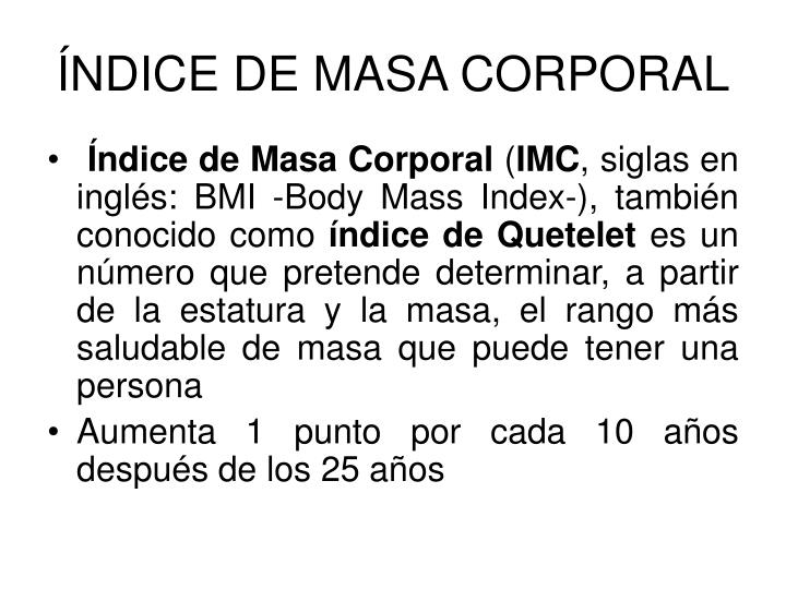 Que quiere decir masa corporal