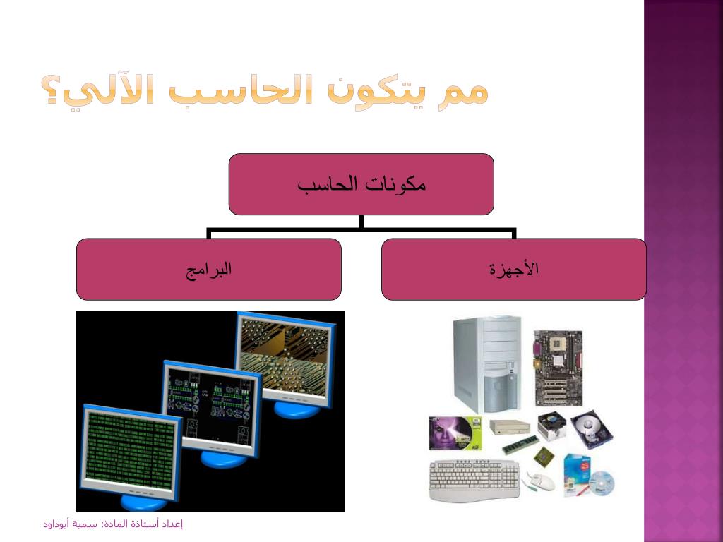 PPT - مفهوم الحاسب الآلي ومكوناته PowerPoint Presentation - ID:3557267