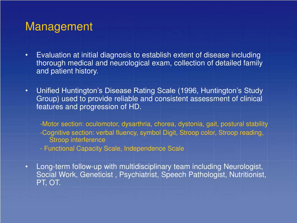 PPT - Huntington’s Disease 101 Molecular Genetics Lab to the Neurology ...