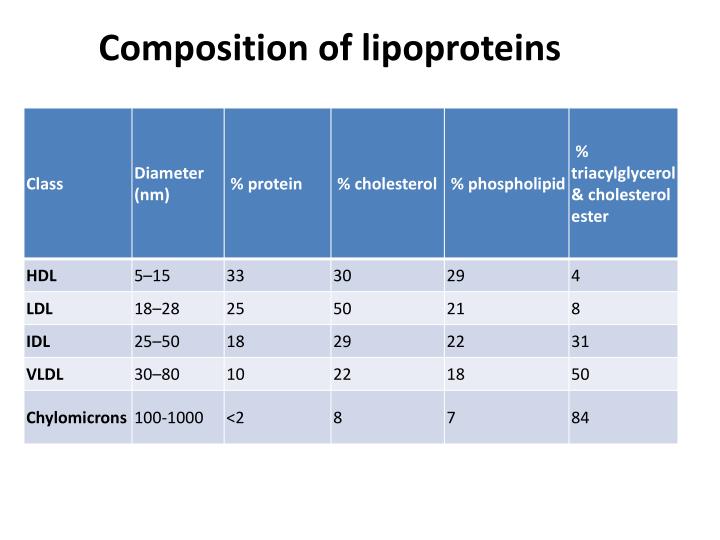 PPT - Lipoprotein composition PowerPoint Presentation - ID:3557637