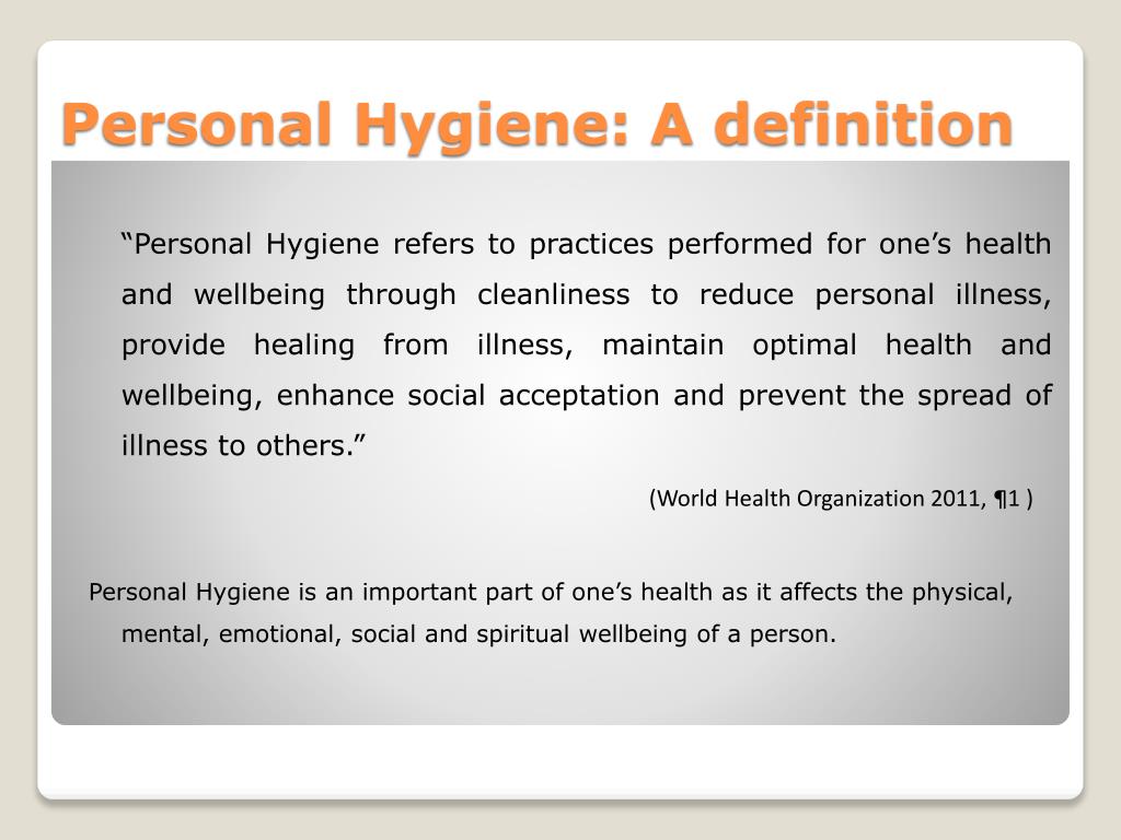 PPT - Personal Hygiene PowerPoint Presentation, free download - ID:3559066