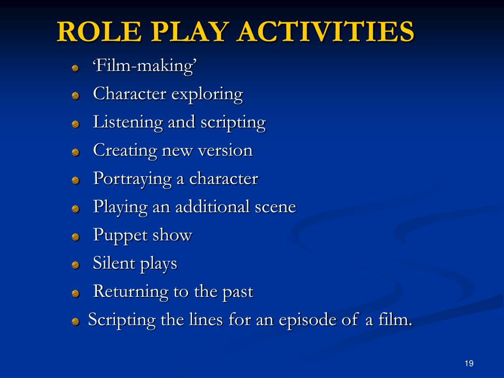 Ppt Functions Of Role Play In The Literature Class For Efl Students
