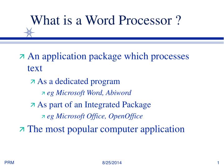 PPT What Is A Word Processor PowerPoint Presentation Free Download 