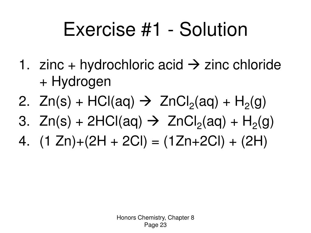 PPT Chapter 8 Chemical Equations and Reactions PowerPoint