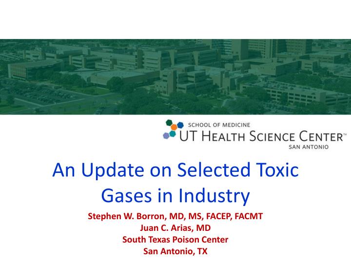 an update on selected toxic gases in industry n.