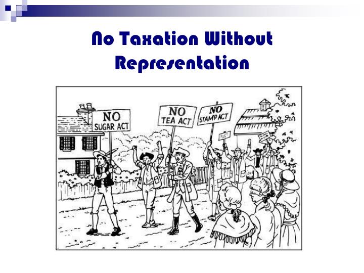 meaning of no taxation without representation