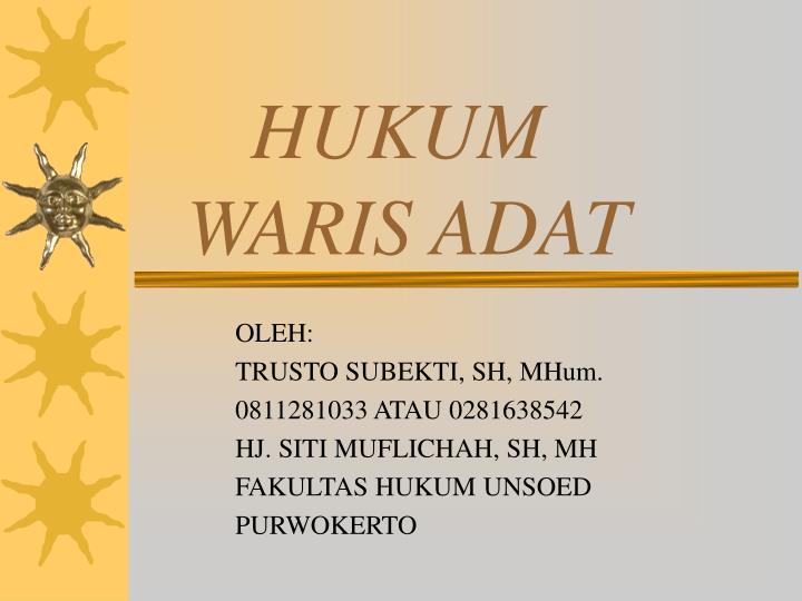 PPT HUKUM WARIS ADAT PowerPoint Presentation, free download ID3561997