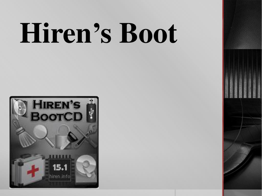 PPT - Mini curso Ferramentas de Manutenção : Hiren’s Boot PowerPoint ...