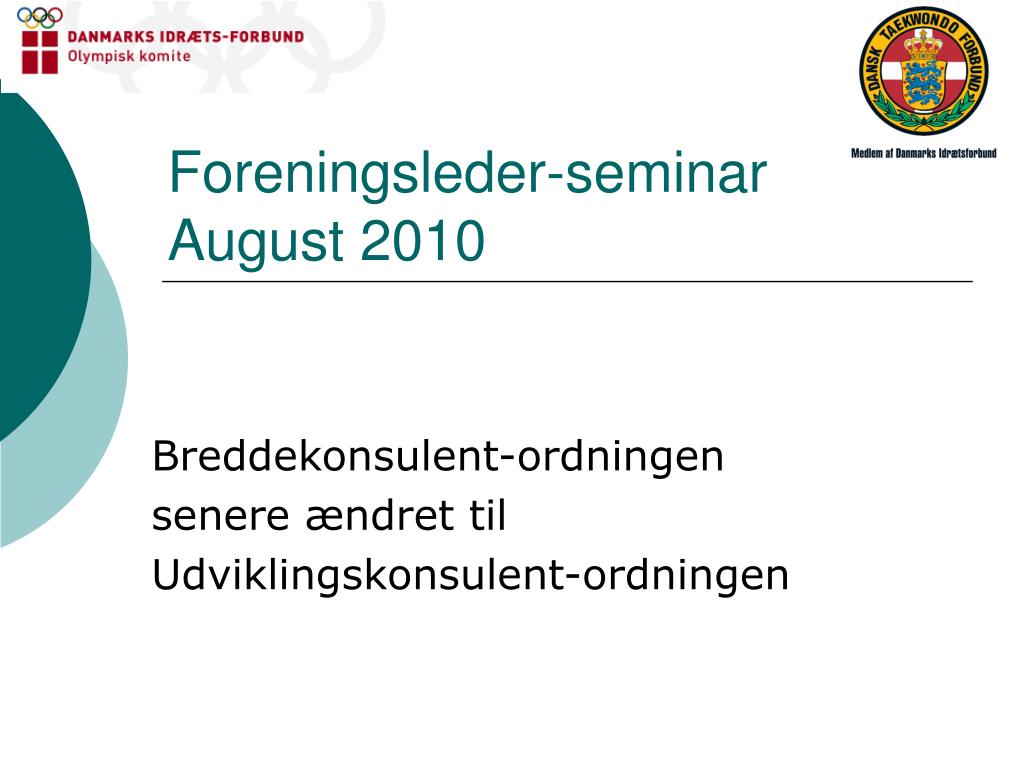 PPT - Foreningsleder-seminar August 2010 PowerPoint Presentation, free  download - ID:3562480