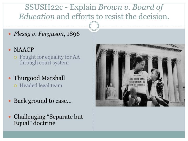 plessy v ferguson brown v board education road integrated Brown v board of education of citing the us supreme court precedent set in plessy v ferguson transition to a fully integrated school system did not. plessy v ferguson brown v board education road integrated Brown v board of education of citing the us supreme court precedent set in plessy v ferguson transition to a fully integrated school system did not.