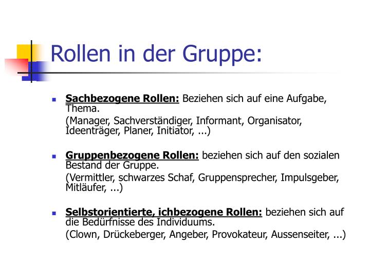 Soziale Rollen In Gruppen PPT - Gruppenpädagogik PowerPoint Presentation - ID:3565754