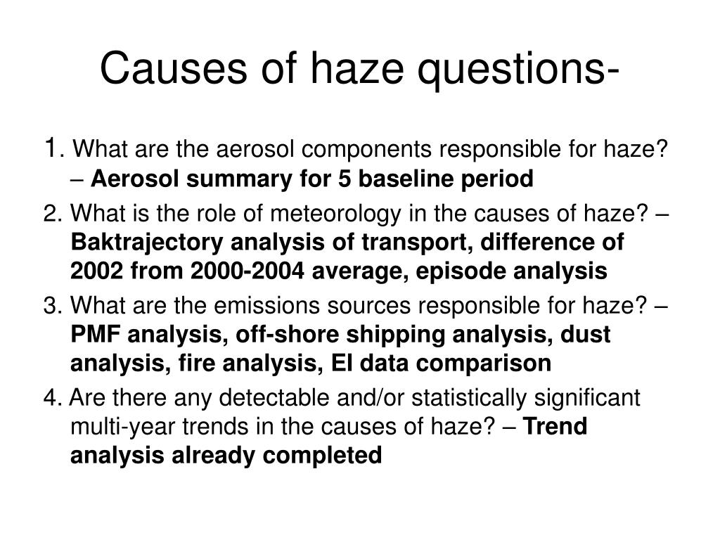 causes of haze essay