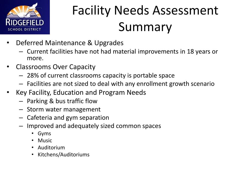 PPT Ridgefield School District Capital Facilities Plan PowerPoint