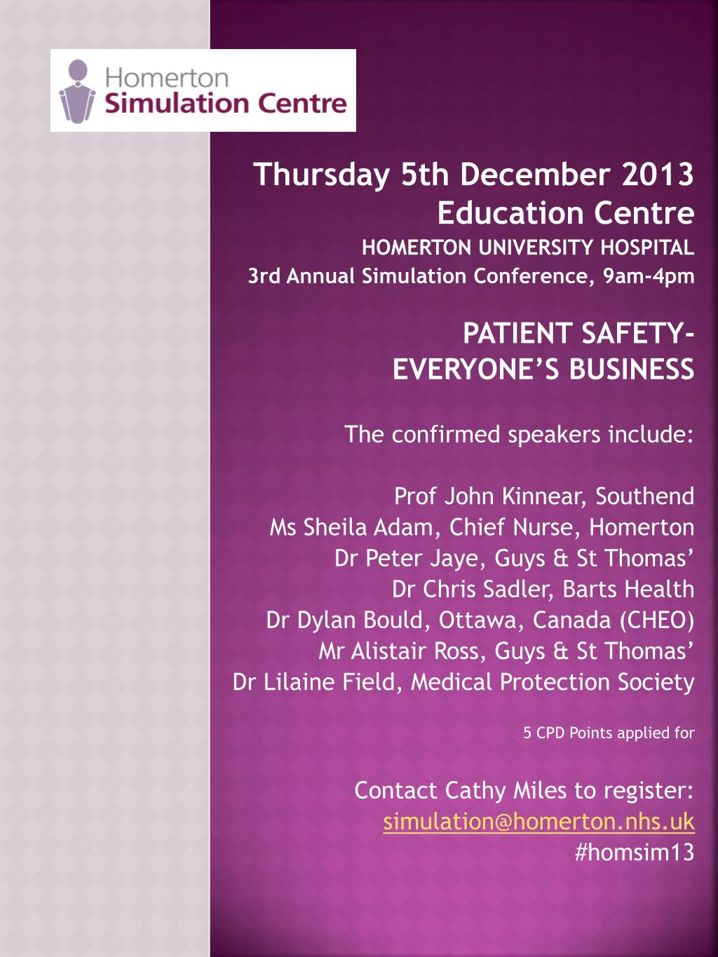PPT Thursday 5th December 2013 Education Centre HOMERTON UNIVERSITY
