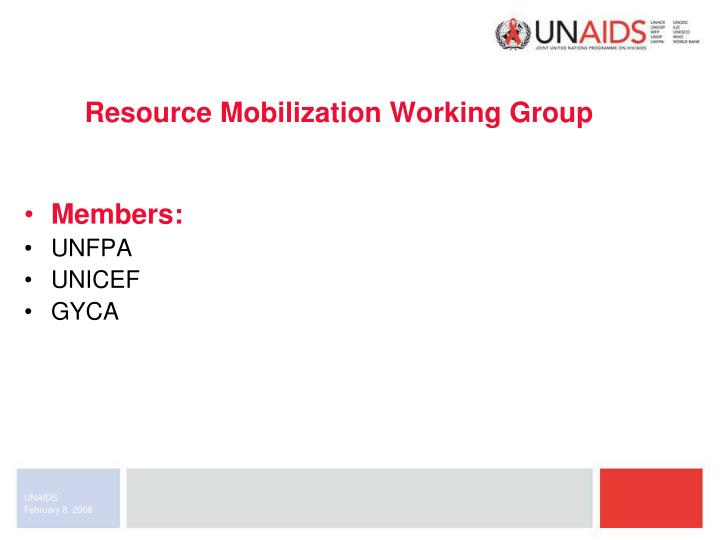 PPT - Resource Mobilization Working Group PowerPoint Presentation, free ...