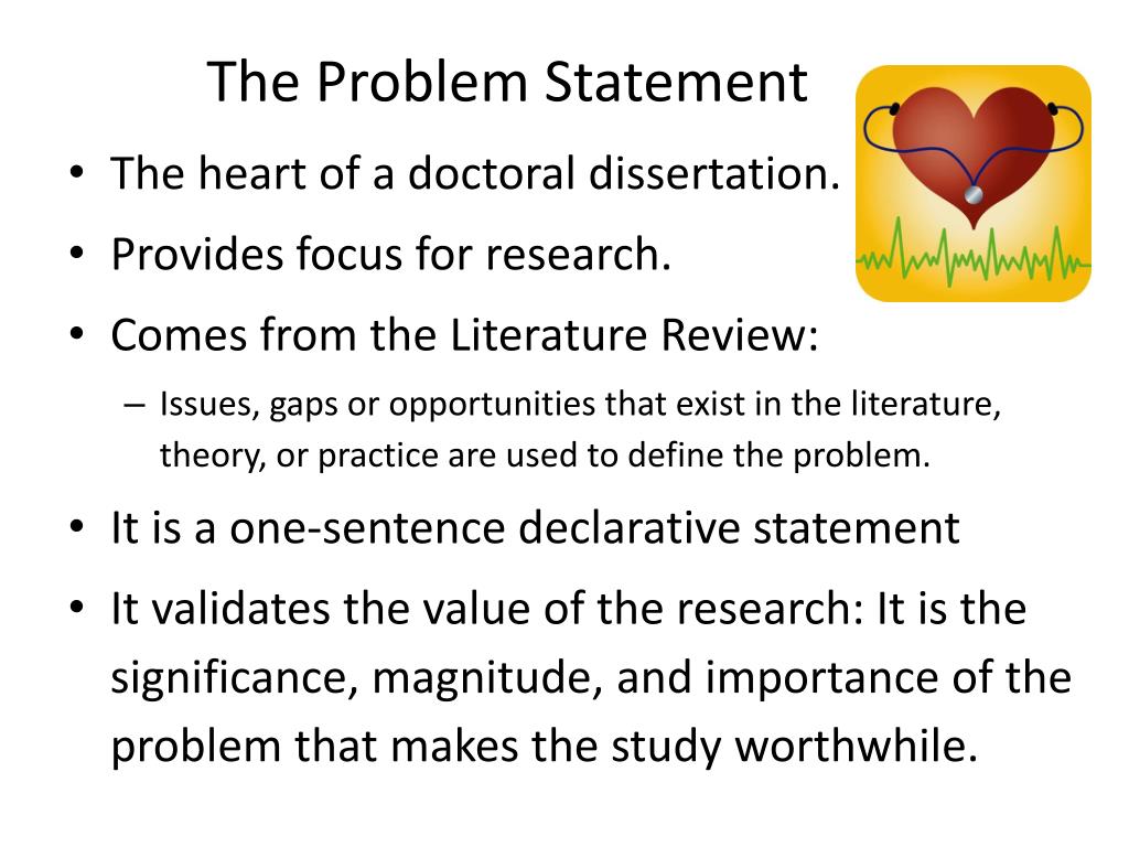 statement of the problem in research proposal ppt