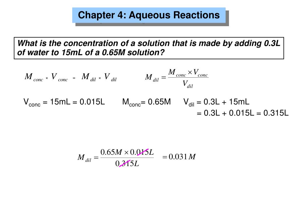 Ppt Chapter 4 Aqueous Reactions Powerpoint Presentation Free Download Id 3570577