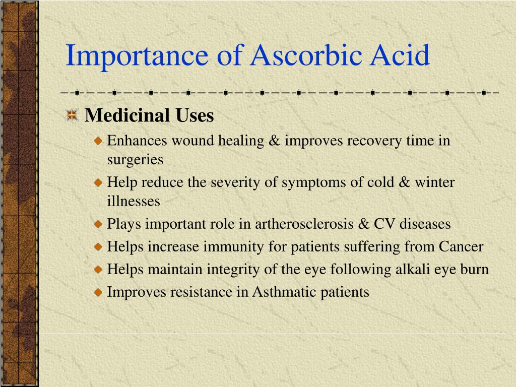 Commercial Applications Of Ascorbic Acid Vitamin C Megachem Uk
