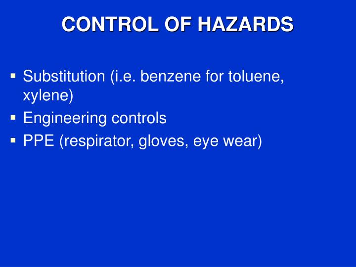 PPT - INDUSTRIAL HYGIENE - GASES, VAPORS, AND SOLVENTS PowerPoint ...