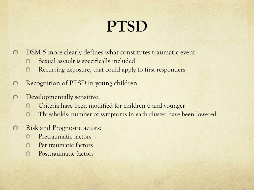 ptsd criteria for dsm 5