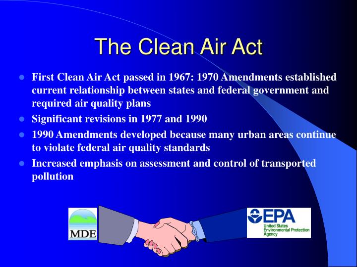 PPT The Clean Air Act PowerPoint Presentation Free Download ID 3572584