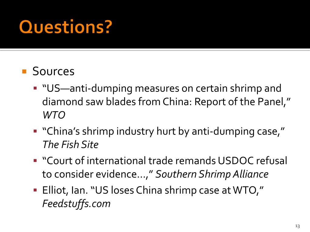 PPT - US v China Shrimp and Saw blades PowerPoint Presentation, free ...
