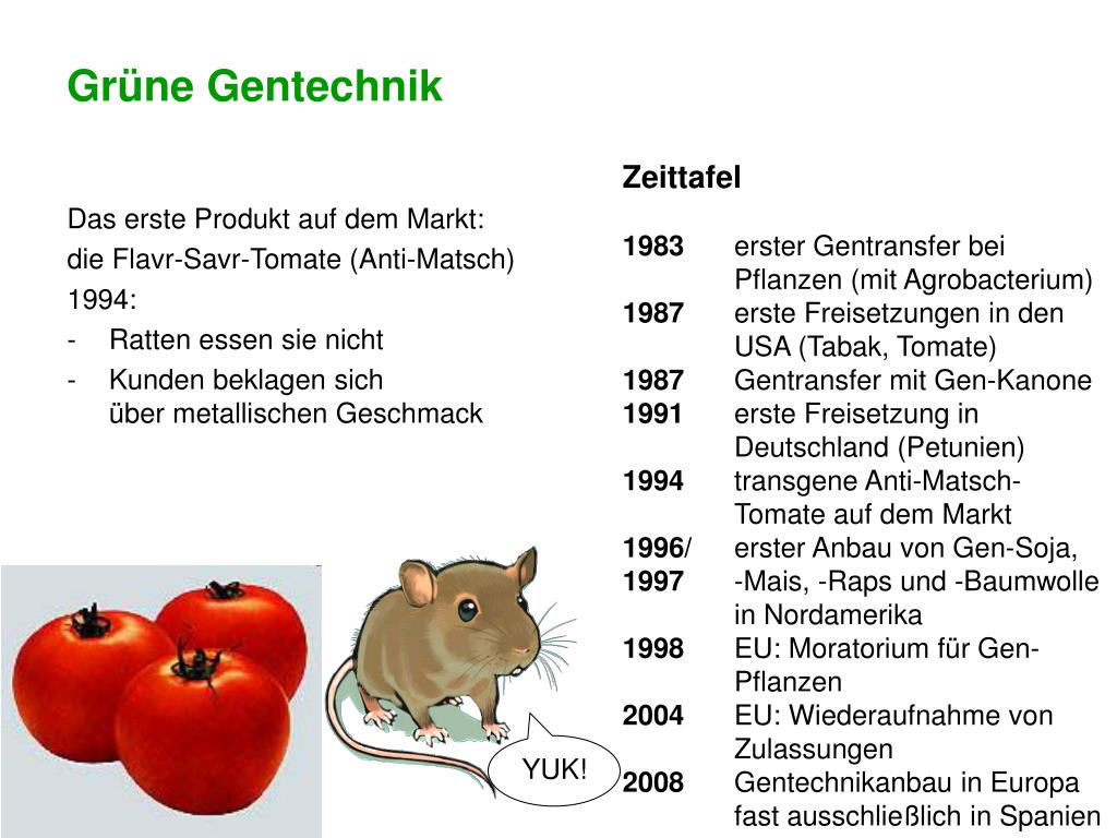 Pro Und Contra Gentechnik Tabelle PPT - Gentechnik Einteilung in: Grüne (Pflanzen) Rote (Tiere, bzw
