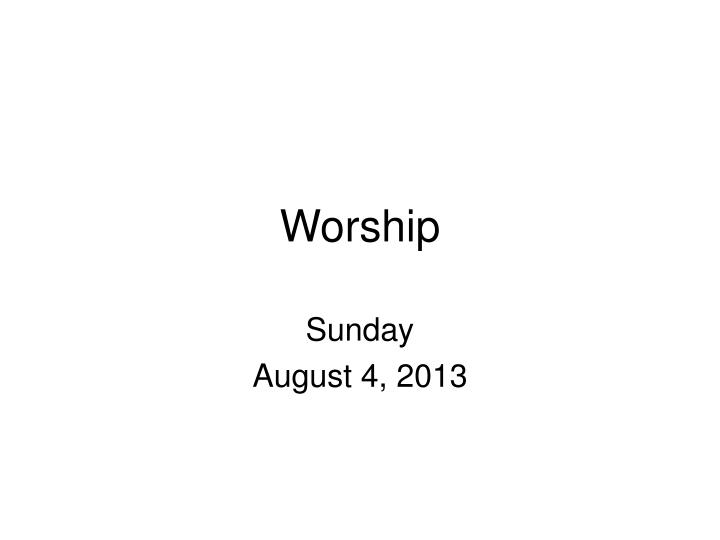 worship n.