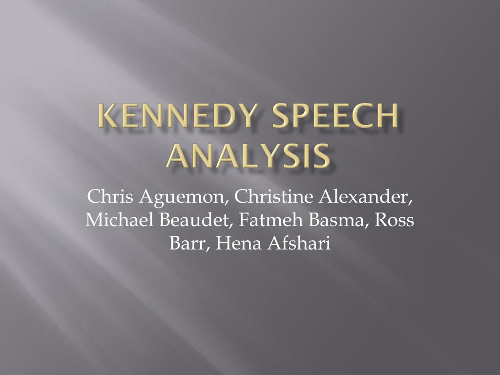 rhetorical analysis of robert kennedy's speech