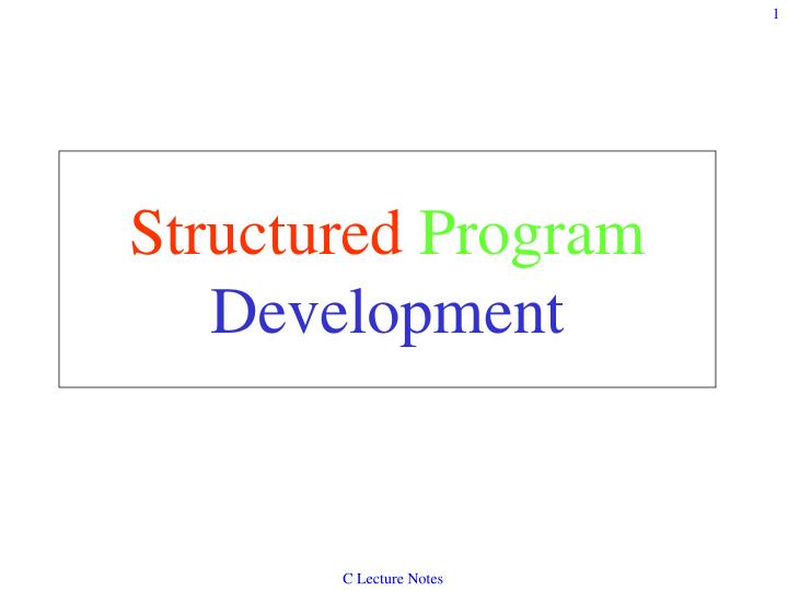 PPT - Structured Program Development PowerPoint Presentation, free ...