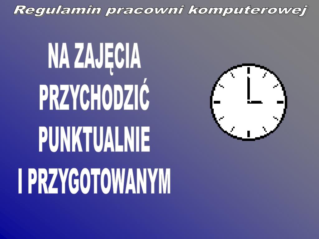 PPT Regulamin Pracowni Komputerowej PowerPoint Presentation Free PPT Regulamin Pracowni Komputerowej PowerPoint Presentation Free