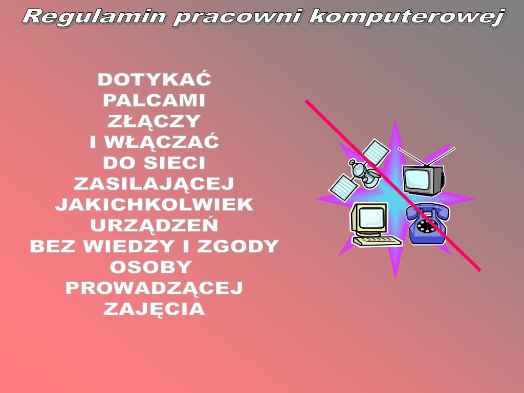 PPT Regulamin Pracowni Komputerowej PowerPoint Presentation Free PPT Regulamin Pracowni Komputerowej PowerPoint Presentation Free
