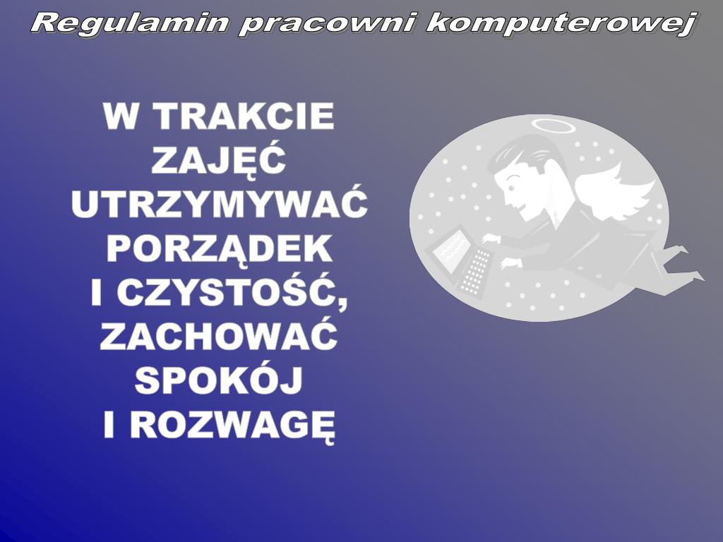 PPT Regulamin Pracowni Komputerowej PowerPoint Presentation Free PPT Regulamin Pracowni Komputerowej PowerPoint Presentation Free