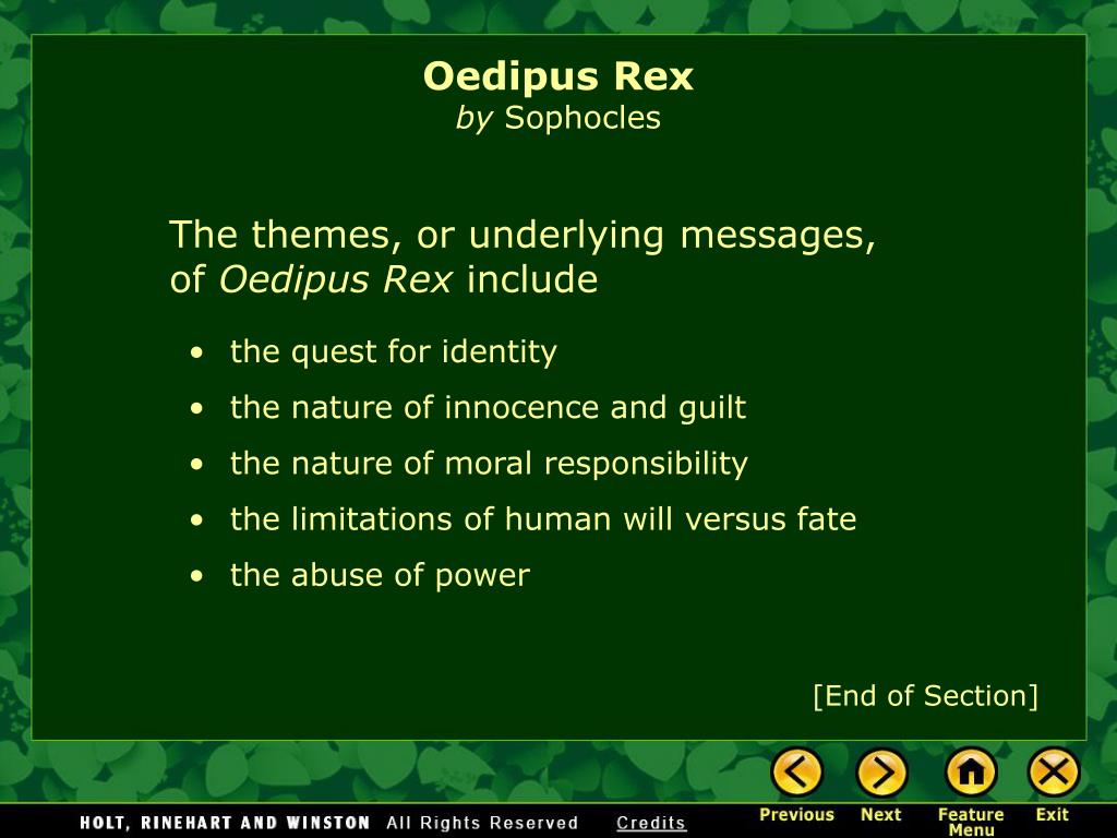 thesis about oedipus rex