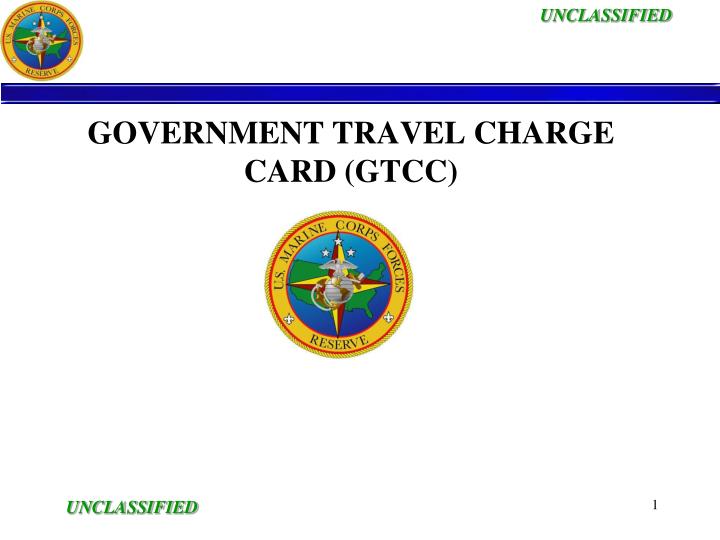 government travel card 101