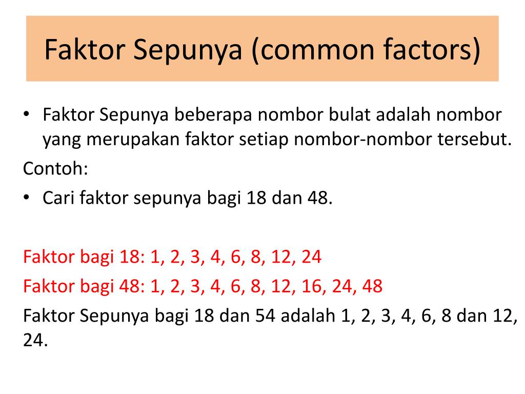 PPT - TEORI NOMBOR UNTUK MURID SEKOLAH RENDAH PowerPoint 