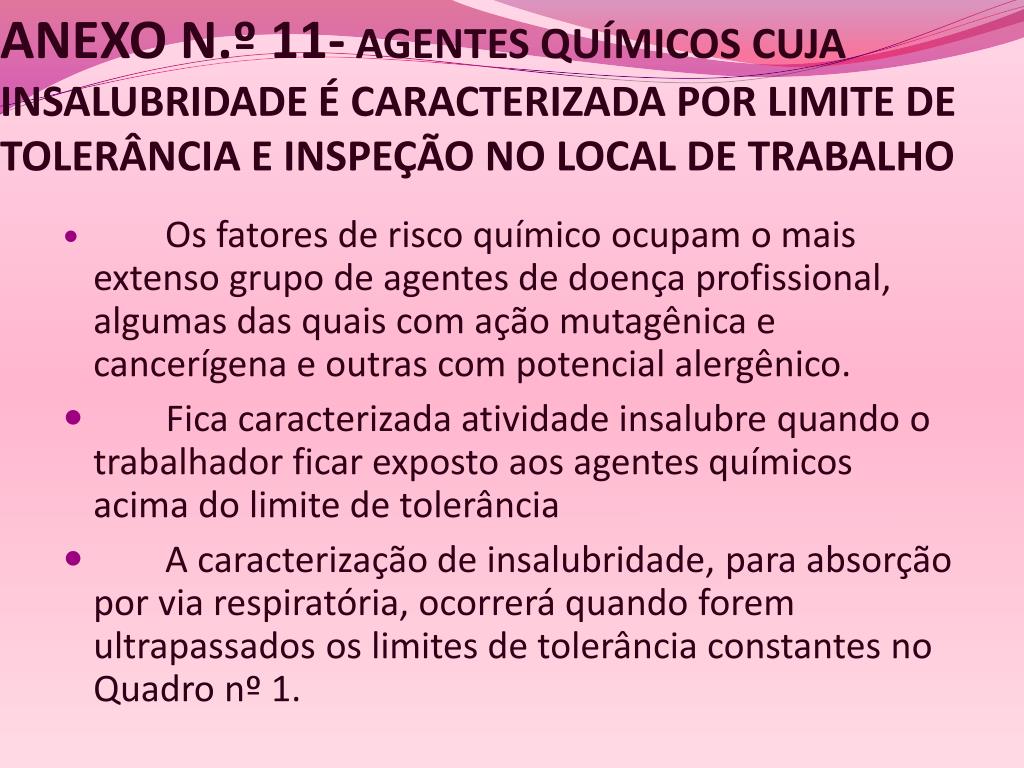 PPT - NR 15 - ATIVIDADES E OPERAÇÕES INSALUBRES PowerPoint Presentation -  ID:2852523