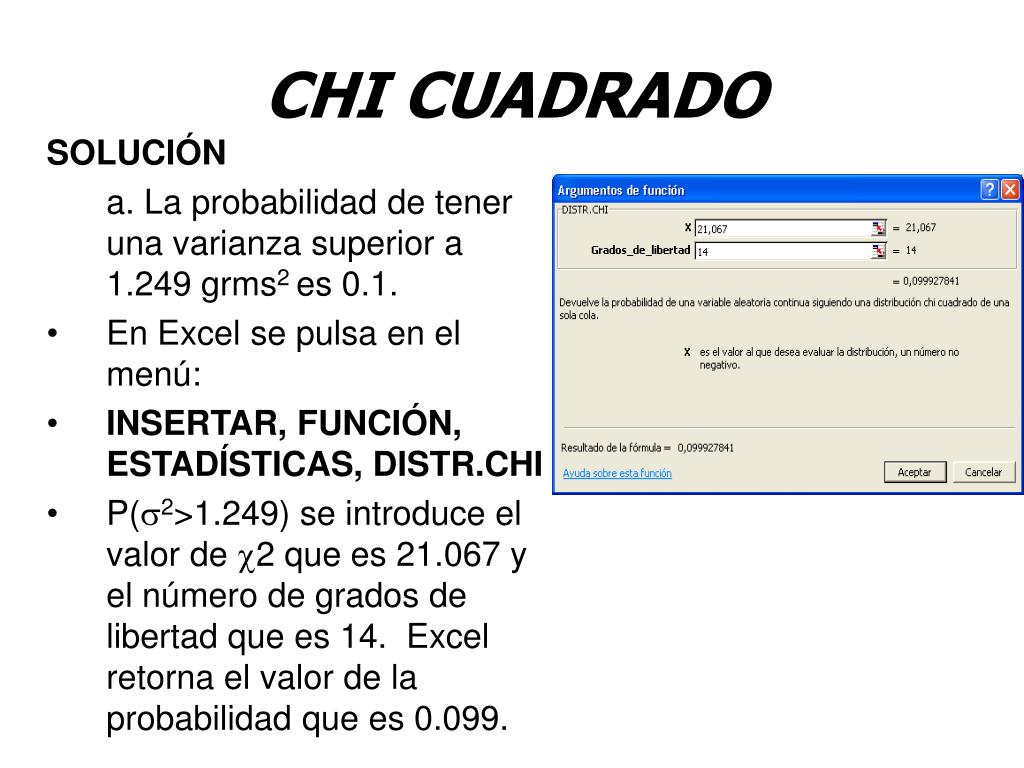 PPT - CHI CUADRADO PowerPoint Presentation, free download - ID:3582293